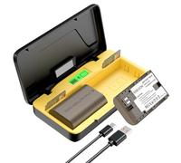 ENEGON Caricabatterie Veloce LP-E6/LP-E6N 20W, Doppio Alloggiamento (2x 3000mAh), Compatibile con Canon EOS 5D, 5D Mark II, 6D, 7D, 60D, 70D, 80D, 90D, XC10, XC15, Display LCD
