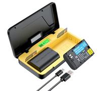 ENEGON Caricabatterie Veloce LP-E6/LP-E6N 20W, Doppio Alloggiamento (2x2000mAh), Compatibile con Canon EOS 5D, 5D Mark II, 6D, 7D, 60D, 70D, 80D, 90D, XC10, XC15, Display LCD
