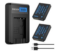 ENEGON DMW-BCG10 Batteria, Pack da 2 Batterie 1100mAh con Caricabatterie e Cavo USB-C, per Panasonic Lumix DMC-ZS1, ZS3, ZS5, ZS6, ZS7, ZS8, ZS10, TZ7, TZ10, TZ19, TZ20, TZ30, ZR1, ZR3