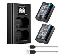 ENEGON Kit Batteria + Caricabatterie NP-W235 - Doppio alloggiamento di ricarica per X-T5, X-T4, GFX100 II, GFX100S II, GFX 100S, GFX 50S II, GFX100RF, VG-XT4, X-H2S, X-H2 e X-S20 (2 batterie da 2600 m