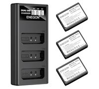 ENEGON LP-E10 - Batterie ad alta capacità (3 × 1680 mAh) con caricatore LCD a 3 slot, compatibile con Canon LP-E10 ed EOS Rebel T3, T5, T6, Kiss X50, X70, 1100D, 1200D, 1300D, 2000D, 3000D, 4000D