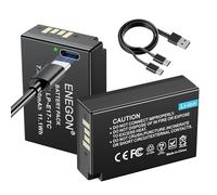 ENEGON LP-E17 Batterie a ricarica diretta tipo C 1500mAh (2 Pezzi) per Canon Rebel SL2,T6i,T6s,T7i, EOS R10, R8, RP, R50,R100, M3,M5,M6, EOS 200D,250D, 77D, 750D, 760D, 800D, 8000D, KISS X8i