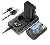 ENEGON LP-E6 sostitutiva (2 pezzi) e caricabatterie Dual USB intelligente per Canon LP-E6, LP-E6N e Canon EOS 5D Mark II/III/IV, 5DS, 5DS R, 6D, 7D, 7D Mark II, 60D, 60Da 70D 80D e tante altre