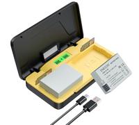 ENEGON LP-E8 Doppio Pacco Batteria (1800 mAh) con Caricabatterie Rapido 20W e Custodia - Compatibile con Canon EOS Rebel T2i/T3i/T4i/T5i, EOS 550D/600D/650D/700D, Kiss X4/X5/X6i/X7i