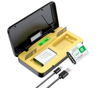 ENEGON NP-BX1 batteria (2 X 1380mAh) + Caricabatterie LCD con storage (SD) per Sony NP-BX1 e ZV-1/ZV-1 II, DSC-RX100, DSC-RX100 VII/VI/V/IV/III/II/VA (M7-M2), HDR-CX405, FDR-X3000, HX300