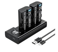 ENEGON NP-F550 Batteria sostitutiva (2 pezzi) e caricabatterie Dual USB intelligente per NP-F550 NP-F330 NP-F570 NP-F530 e Sony CCD-RV100 CCD-RV200 SC5 SC9 TR1 TR940 Fotocamere digitali e CN-160 216