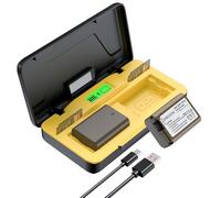 ENEGON NP-FW50 20W set di caricabatterie veloci a doppia batteria (2 x 1800mAh) per Sony Alpha ZV-E10, A6000, A6500, A6300, A6400, A5000, A5100, A55, A7, A7II, A7RII, A7SII, A7S, A7S2, A7R, A7R2, RX10