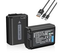 ENEGON NP-FW50 Batteria di ricambio USB-C a carica diretta 1500 mAh,compatibile con Sony ZV-E10 NEX 3/5/7 e SLT-A, Sony A7, A7SII, A7R, A7RII, A3000, A6000, A6500, A6300, A55, A51