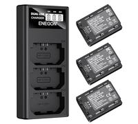 ENEGON NP-FZ100 Batterie (3 × 2280 mAh) con caricatore a 3 slot con display LCD, compatibile con Sony Alpha 7 III/7 IV, A7C/A7C R, A7R III/IV/V, ZV-E1, FX3, FX30, A1, A6600, A6700, A9/A9 II