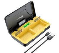 ENEGON NP-FZ100 - Caricatore rapido a doppia batteria, compatibile con Sony Alpha 7 IV, Alpha 7 III, A7R M4, A7 M4, A7C, A7R IV, A7R V, A9, A9S, A6700, A6600, FX3, FX30, display LCD