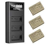 ENEGON Pacchetto da 3 LP-E17 1500mAh batteria + Caricabatterie LCD a 3 Slot, Compatibile con Canon EOS R10, R8, RP, R50, R100, M3, M5, M6, EOS 200D, 250D, 750D, 760D, 800D, 850D, RP