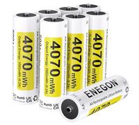 ENEGON Set di 8 batterie al litio AA 4070 mWh, 1,5 V, alte prestazioni per controller di gioco, serrature intelligenti, telecamere di sorveglianza, colore bianco