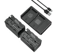 ENEGONPOW Pack di 2 Batterie NP-F970 8400mAh con Caricabatterie LCD USB-C per Sony NP-F970/F930/F950/F960/F980, Dispositivi DCR-VX2100/PD150/PD170, FDR-AX1, HDR-FX1/FX7/FX1000, HVR-Z1P/Z1U