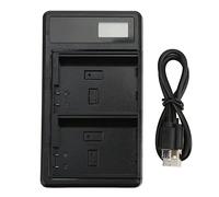 ENEL15 Battery Charger USB Type C, Caricabatterie Doppio con Display LCD, 10W, 5V 2A - Ricarica Veloce, Protezione Multipla, Ideale per Fotografi