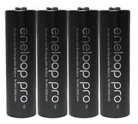 Eneloop 0B-EYUA-4XDI Pro AA - Batteria ricaricabile Ni-MH ad alta capacità, con supporto, confezione da 4