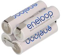 Eneloop AA F2x2 Cubo BK-3MCCE Con Bandella Saldabile Modello Batterie 4,8V Ni-MH