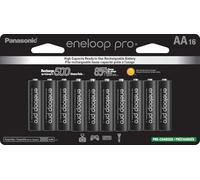 Eneloop Panasonic BK-3HCCA16FA pro AA High Capacity Ni-MH Pre-Charged Rechargeable Batteries, 16-Battery Pack