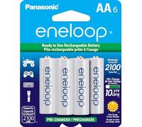 Eneloop Panasonic BK-3MCCA6BA AA 2100 Ciclo Ni-MH batterie ricaricabili precaricate, confezione da 6 batterie