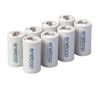 ENELOOP Panasonic BQ-BS2E8SA C Dimensione Adattatori batteria per l'uso con celle a batteria AA ricaricabili Ni-MH 8 Pack