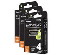 Eneloop Pro Confezione da 3 x 4 Batterie Ricaricabili Micro 930mAh AAA Ni-MH