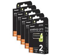 Eneloop Pro - Confezione da 5 x 2 batterie ricaricabili AA Ni-MH 2500 mAh Mignon