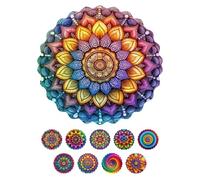 ENEN 3D Campanelli Eolici, Campane A Vento per Esterno, Metal Wind Spinner Rotante Fluente-Light Effect Design Campanelli eolici per Decorazione Giardino Cortile, Mandala Boemia (Viola)