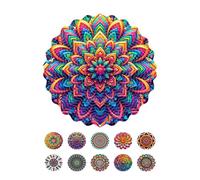 ENEN 3D Campanelli Eolici, Campane A Vento per Esterno, Metal Wind Spinner Rotante Fluente-Light Effect Design Campanelli eolici per Decorazione Giardino Cortile, Mandala Colorato (Esotico)