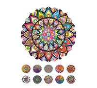 ENEN 3D Campanelli Eolici, Campane A Vento per Esterno, Metal Wind Spinner Rotante Fluente-Light Effect Design Campanelli eolici per Decorazione Giardino Cortile, Mandala Colorato (Boemia)