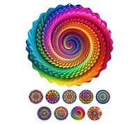 ENEN 3D Campanelli Eolici, Campane A Vento per Esterno, Metal Wind Spinner Rotante Fluente-Light Effect Design Campanelli eolici per Decorazione Giardino Cortile, Mandala Boemia (Colorato)