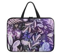 ENEN 3D Foglia Custodia Borsa per Laptop, Compatibile con 10-17 inch Computer Portatile, Impermeabile Custodia Protettiva PC Elastico Sleeve per Laptop (12’’,Viola)