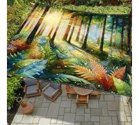 ENEN 3d Vela Ombreggiante Impermeabile, Vele Ombreggianti Piazza Tenda a Vela per Esterno Telo Tenda da Sole, Vela Ombreggiante per Giardino Terrazza (Erba strana,2x2m)