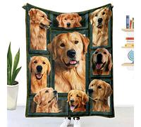 ENEN Coperta Invernale in Pile di Flanella, Coperta Fluffy Super Morbida Comfort Copridivano di Microfibra Tutte Le Stagioni per Letto Matrimoniale e Divano (Golden Retriever,100x130cm)