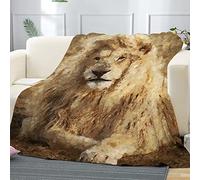 ENEN Coperta Invernale in Pile di Flanella, Coperta Fluffy Super Morbida Comfort Copridivano di Microfibra Tutte Le Stagioni per Letto Matrimoniale e Divano (200x200cm,Stampa del Leone 9)
