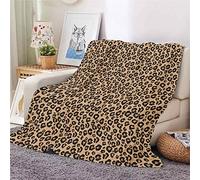 ENEN Coperta Invernale in Pile di Flanella, Coperta Fluffy Super Morbida Comfort Copridivano di Microfibra Tutte Le Stagioni per Letto Matrimoniale e Divano (150x130,Stampa Leopardo)