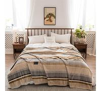 ENEN Coperta Morbida Plaid in Pile di Flanella, Coperta Waffle Fluffy Comfort di Microfibra Tutte Le Stagioni per Letto Matrimoniale e Divano (150x200cm,Cachi)