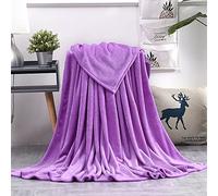 ENEN Coperta Morbida Plaid in Pile di Flanella, Multifunzionale Coperta Fluffy Comfort Copridivano di Microfibra Tutte Le Stagioni per Letto Matrimoniale e Divano (70x100cm,Viola)