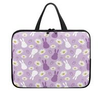 ENEN Custodia Borsa per Laptop, Stampa 3D Coniglio Computer Portatile 10-17 Pollici, Impermeabile Custodia Protettiva con Maniglia per Laptop (Violetta,15’’)