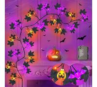 ENEN Halloween 1,8m Catena Luminosa Interno con Batteria, Luci del Ramo Pieghevole LED Stringa Luci, per Luci Decorative per la Casa, Matrimonio, Decorazione per Feste (Pipistrello,1)