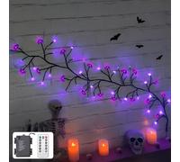 ENEN Halloween 1,8m Catena Luminosa Interno con Batteria, Luci del Ramo Pieghevole, LED Stringa Luci, per Luci Decorative per la Casa, Matrimonio, Decorazione per Feste (Pipistrello,54 LEDs)