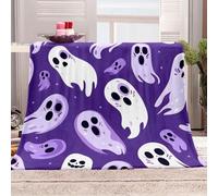 ENEN Halloween Coperta Plaid Pile Morbida Calda Flanella Di Microfibra Letto Copertina Invernale Singolo Matrimoniale per Divano Coperta Morbida Leggera (Modello fantasma 2,180x220cm)
