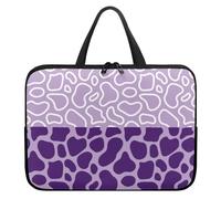 ENEN Leopardo 3D Custodia Borsa per Laptop con Manici, Compatibile con 10-17 Pollici Computer Portatile, Custodia Protettiva PC in Neoprene Elastico Impermeabile Sleeve per Laptop (13’’,Doppio viola)