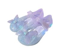 ENEN Sandali con Luci LED Bambina Scarpe da Spiaggia Ragnetto Mare Estate Sabot Gomma Scarpette da Scoglio Antiscivolo Leggere per Piscina Vacanze (Fiocco viola,29)