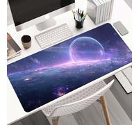 ENEN Tappetino per Mouse, 3D Cielo Stellato Gaming Mousepad, Tappetino Tastiera, Sottomano da Ufficio, Antiscivolo, Migliora la Precisione e la Velocità, per Casa PC (Pianeta misterioso,400*800*3mm)