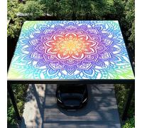 ENEN Vela Ombreggiante Impermeabile, Geometria Mandala Vele Ombreggianti Rettangolo Tenda a Vela per Esterno Telo Tenda da Sole, Vela Ombreggiante per Giardino Terrazza (Sfumato,2x2m)