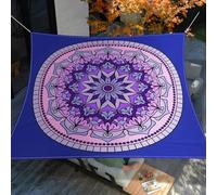 ENEN Vela Ombreggiante Impermeabile, Ombreggianti Tenda a Vela per Esterno 3D Mandala Telo Tenda da Sole, Resistente Agli Strappi Vela Ombreggiante per Giardino (Blu Rosa,150x150cm)