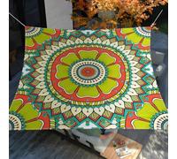 ENEN Vela Ombreggiante Impermeabile, Ombreggianti Tenda a Vela per Esterno 3D Mandala Telo Tenda da Sole, Resistente Agli Strappi Vela Ombreggiante per Giardino (Verde,200x200cm)