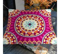 ENEN Vela Ombreggiante Impermeabile, Ombreggianti Tenda a Vela per Esterno 3D Mandala Telo Tenda da Sole, Resistente Agli Strappi Vela Ombreggiante per Giardino (Viola,200x240cm)