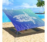 ENEN Vela Ombreggiante Impermeabile, Vele Ombreggianti Rettangolo Tenda a Vela per Esterno Telo Tenda da Sole, Vela Ombreggiante per Estate Giardino Terrazza (Tartaruga marina,1.8x1.8m)