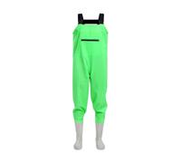 ENEN Waders Trampolieri da Pesca con Stivali da Pesca, Impermeabile Traspirante in PVC Petto Trampolieri Salopette Regolabili per Donna Pescatore Mosca (verde fluorescente,39 EU)