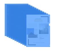 Enenes 30 Buste Cartelline in Plastica A4, 180 Micron Blu Portadocumenti A4, Colorate Cartella Portadocumenti